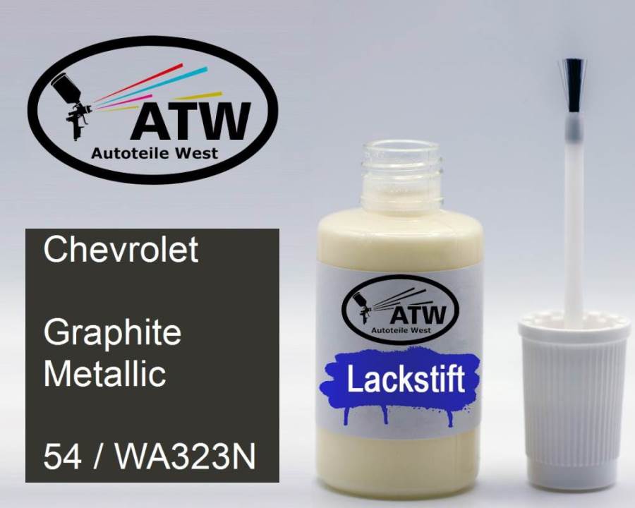 Chevrolet, Graphite Metallic, 54 / WA323N: 20ml Lackstift, von ATW Autoteile West.